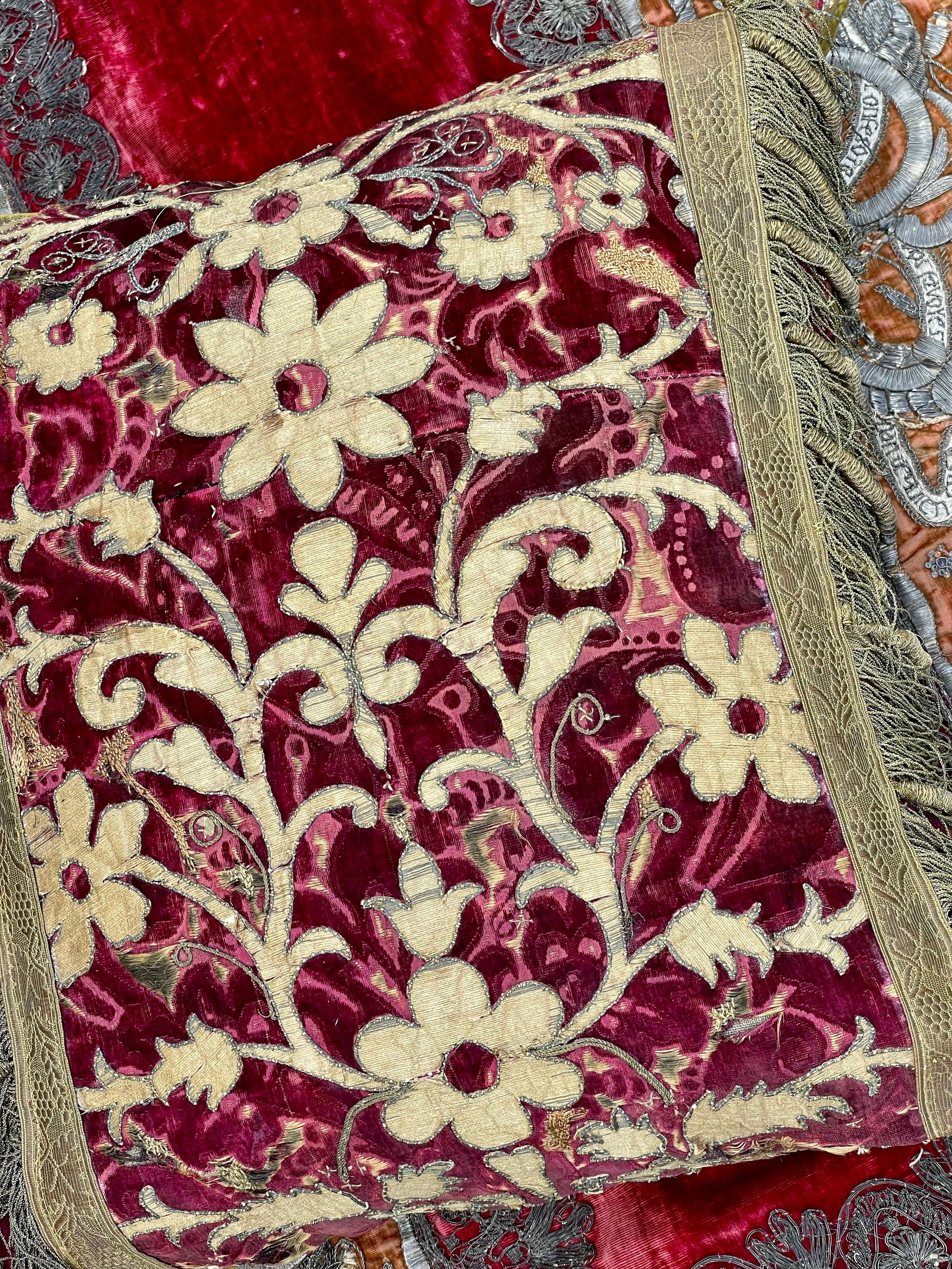 Bespoke Hand Made Pillow Renaissance Velvet Circa 1600