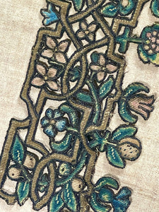 Elizabethan Needlework Panel Fruit Flowers