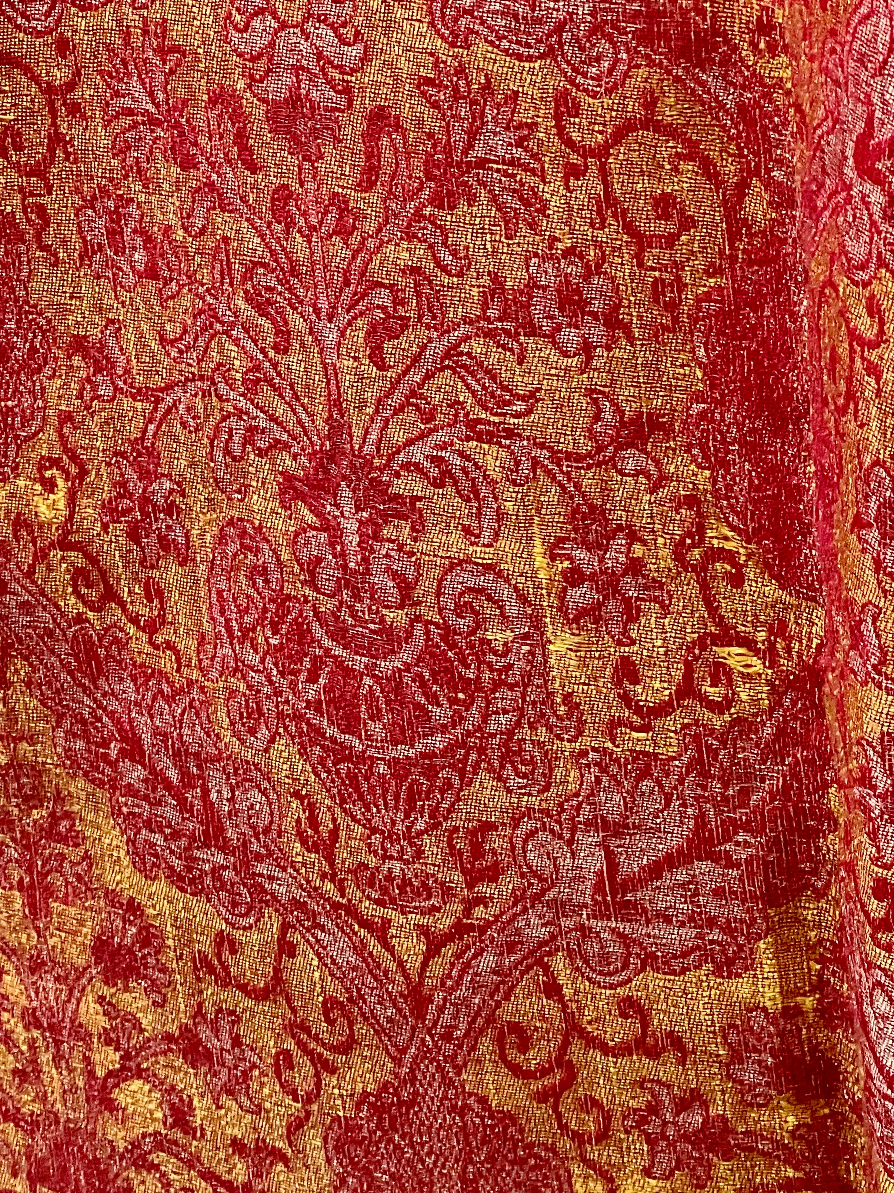 Rare Antique Cope 16th Century Silk Lampas