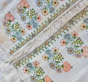 Antique Embroidered Turkish Towel