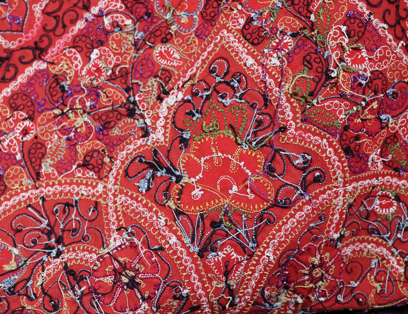 Antique Rasht Embroidered Cover Persia 19th Century