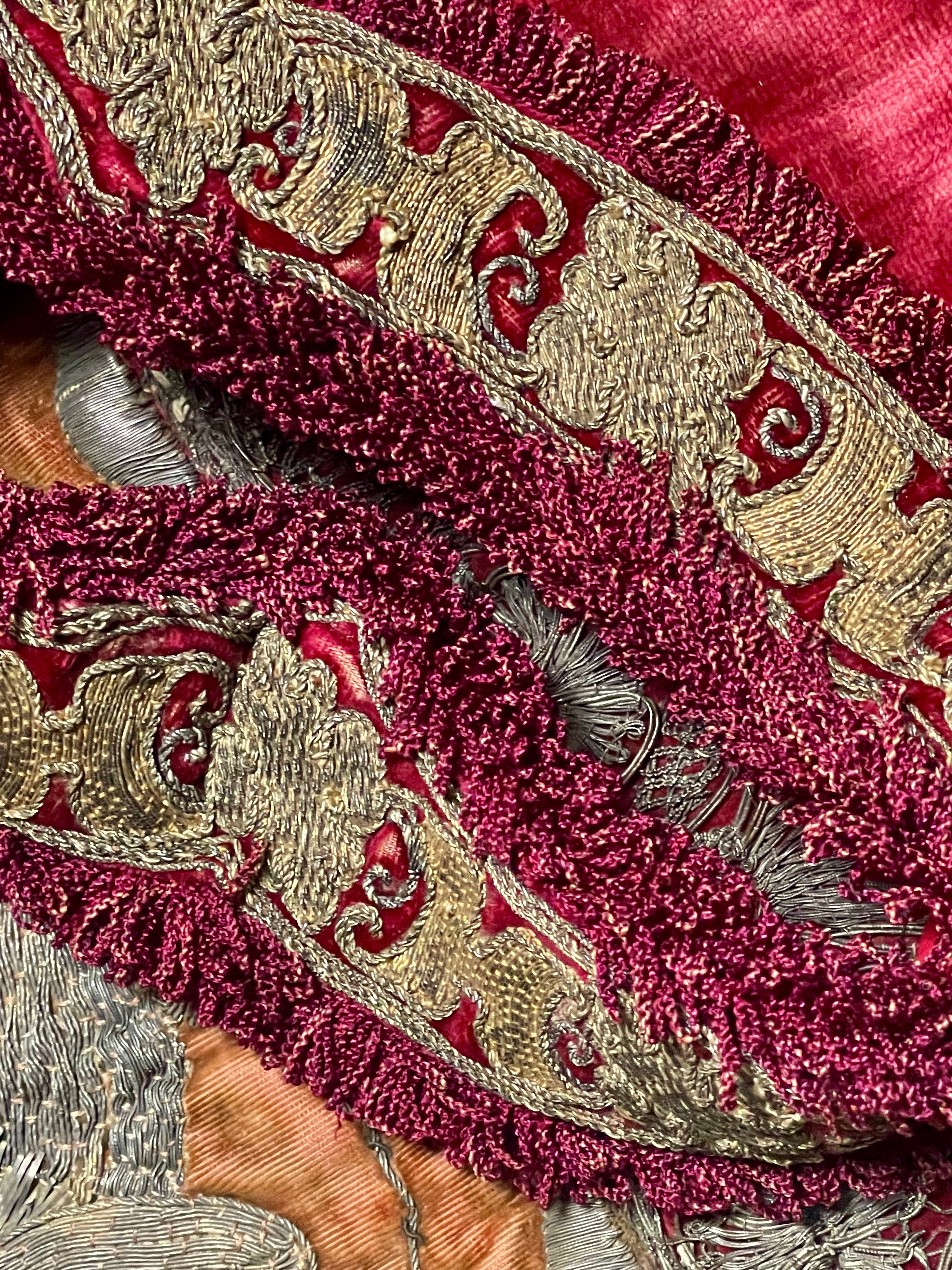 17th Century Venetian Silk and Metal Thread Trim