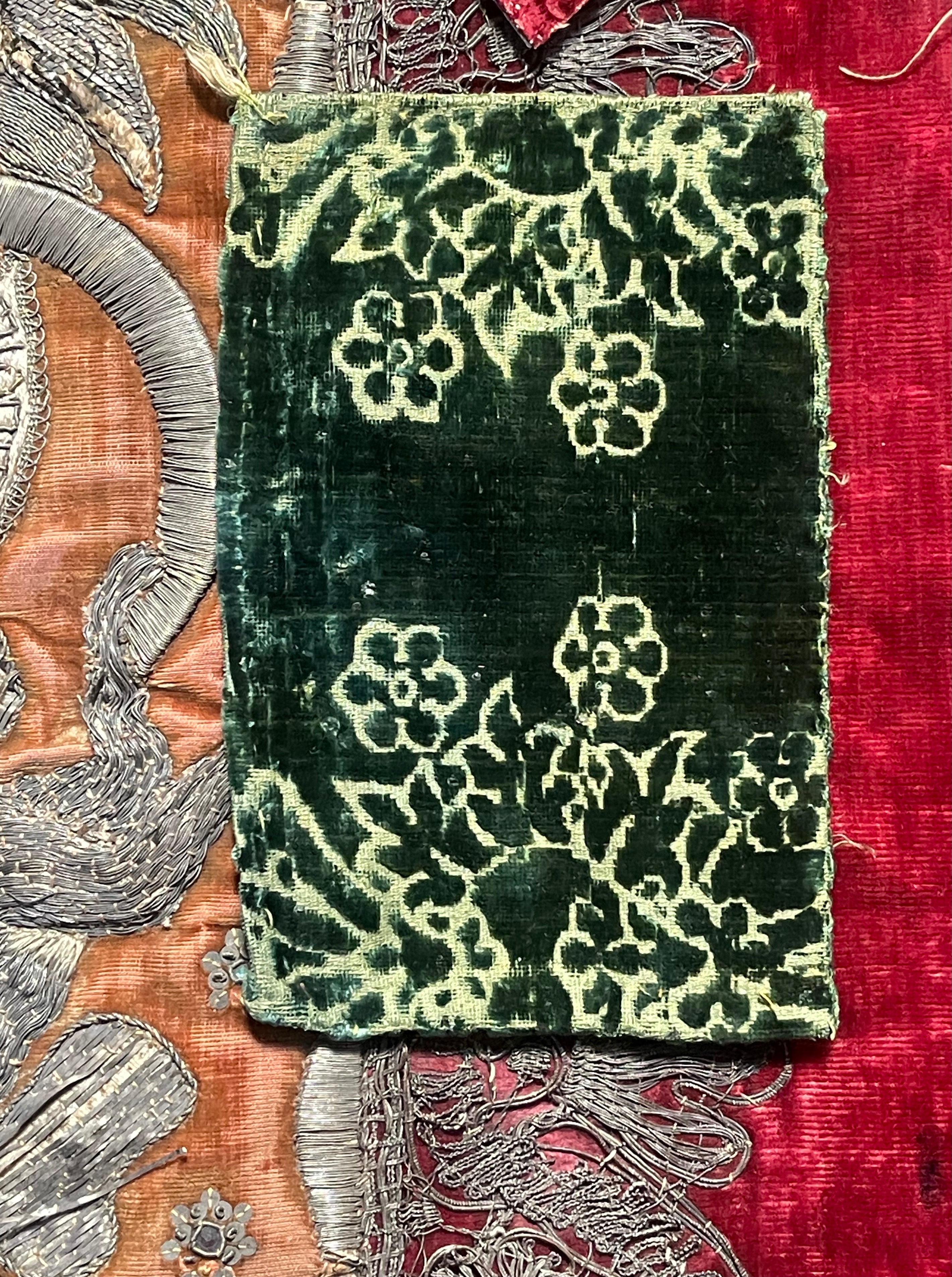 RESERVED FOR S  15th 16th Century Silk Velvet Fragments