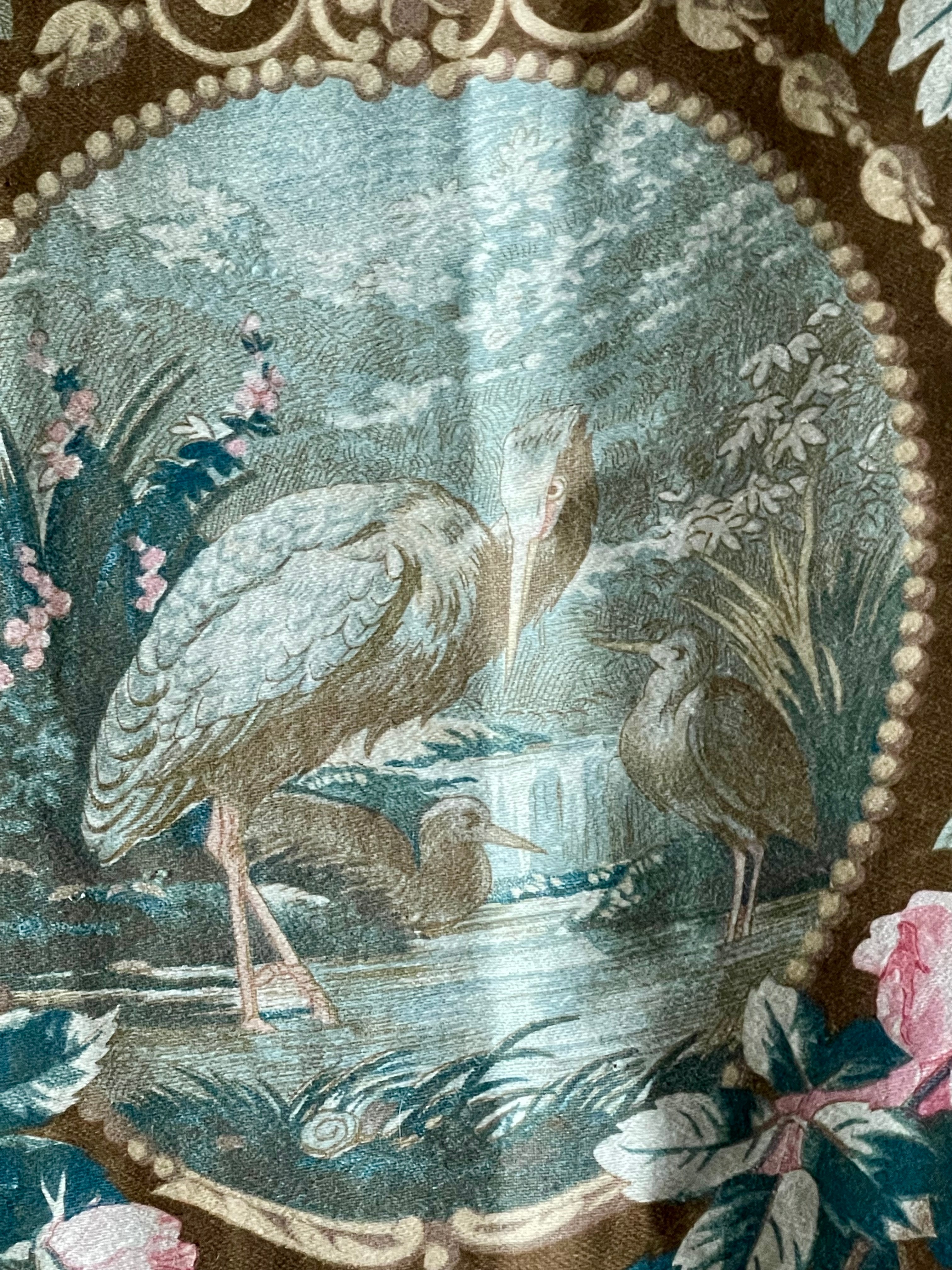 Antique French Printed Cotton STORKS