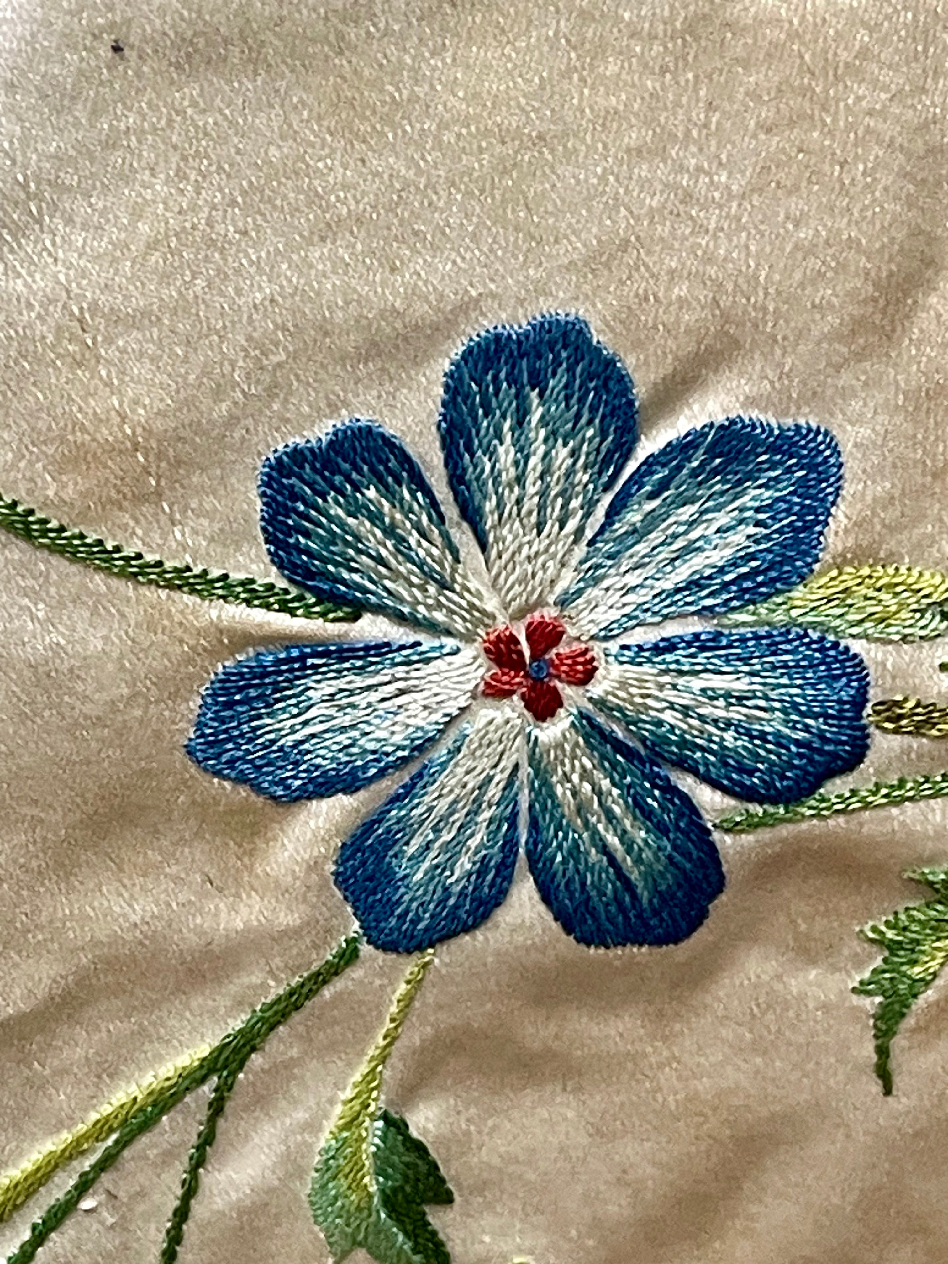 18th Century Embroidered Silk