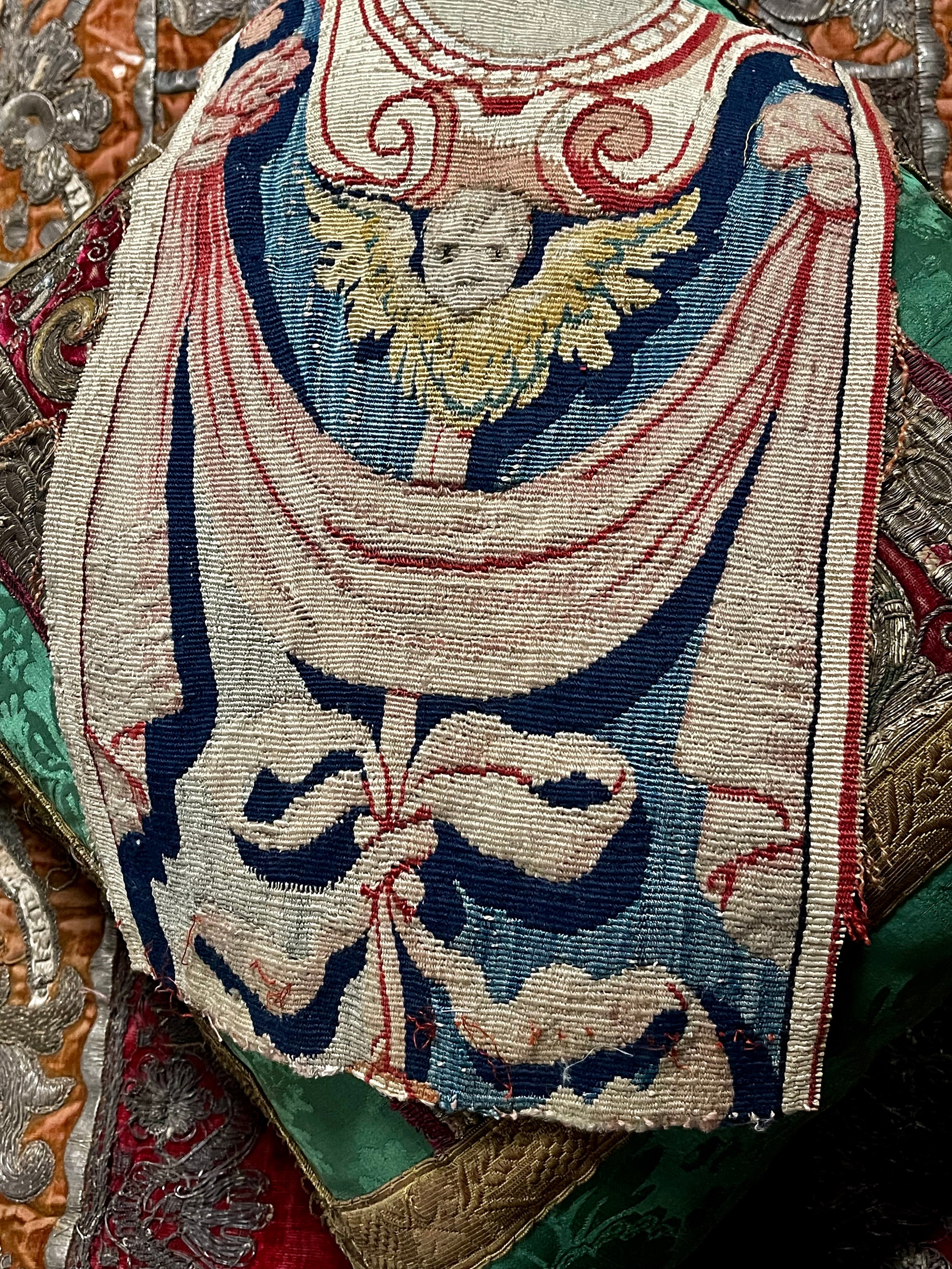 17th Century Flemish Tapestry Fragment Cherub