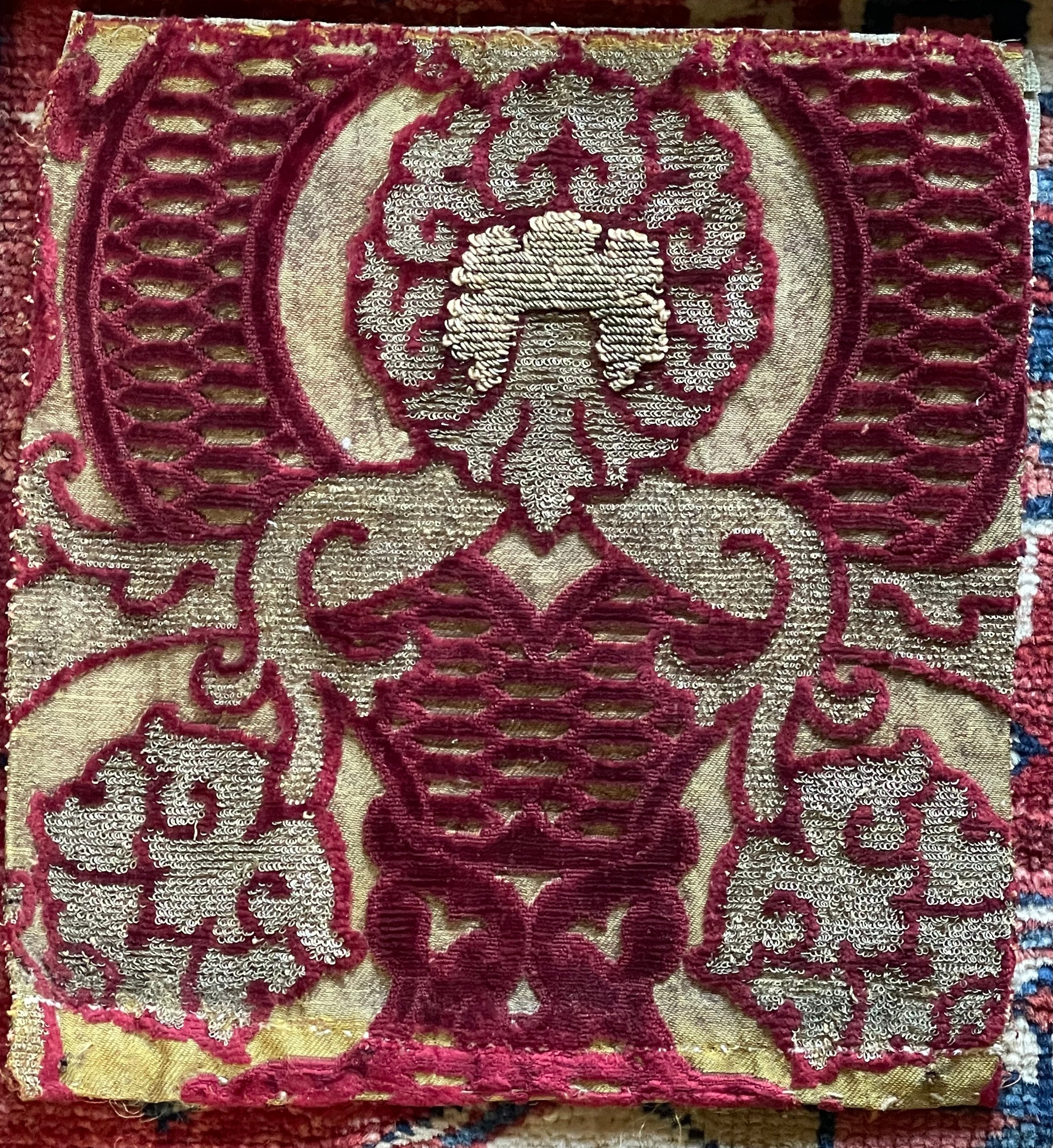 16th Century Venetian Silk Velvet Pomegranates