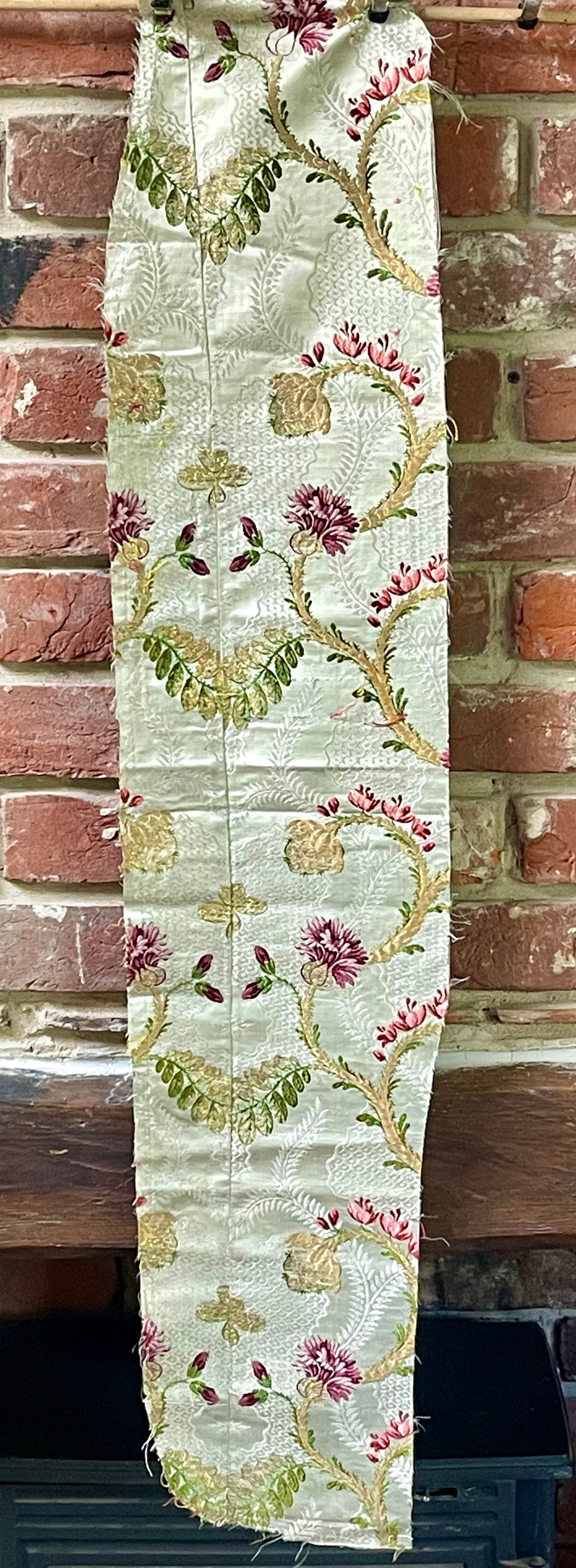 RESERVED FOR M  18th Century Silk Brocade Costume Panel