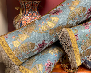 Antique Cushions Set of Three 18th Century French Silk Brocade