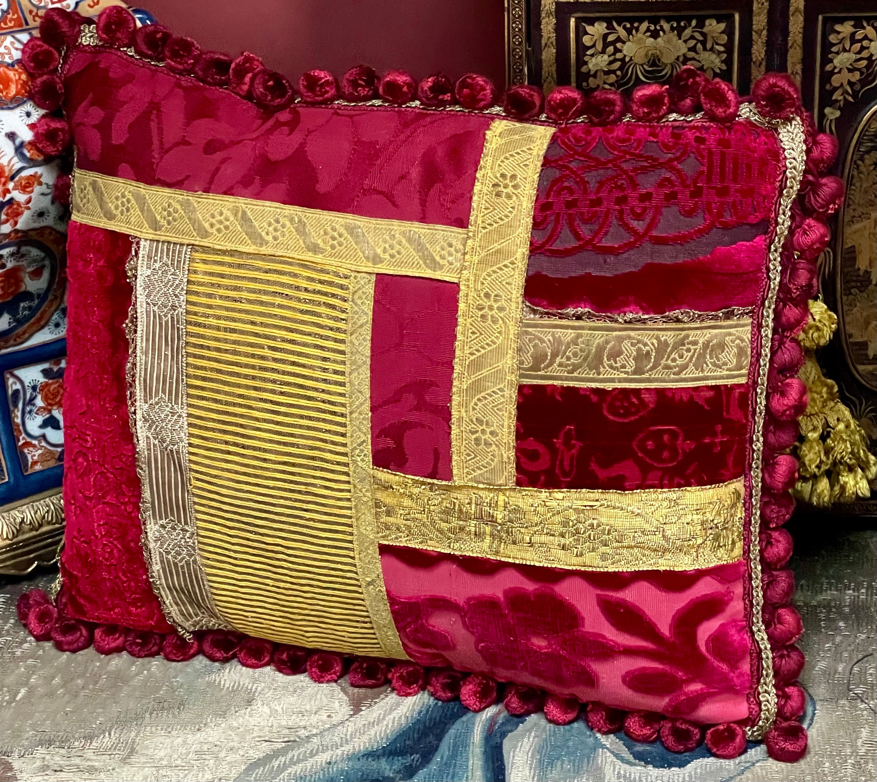 Bevilacqua Soprarizzo Silk Velvet Cushion