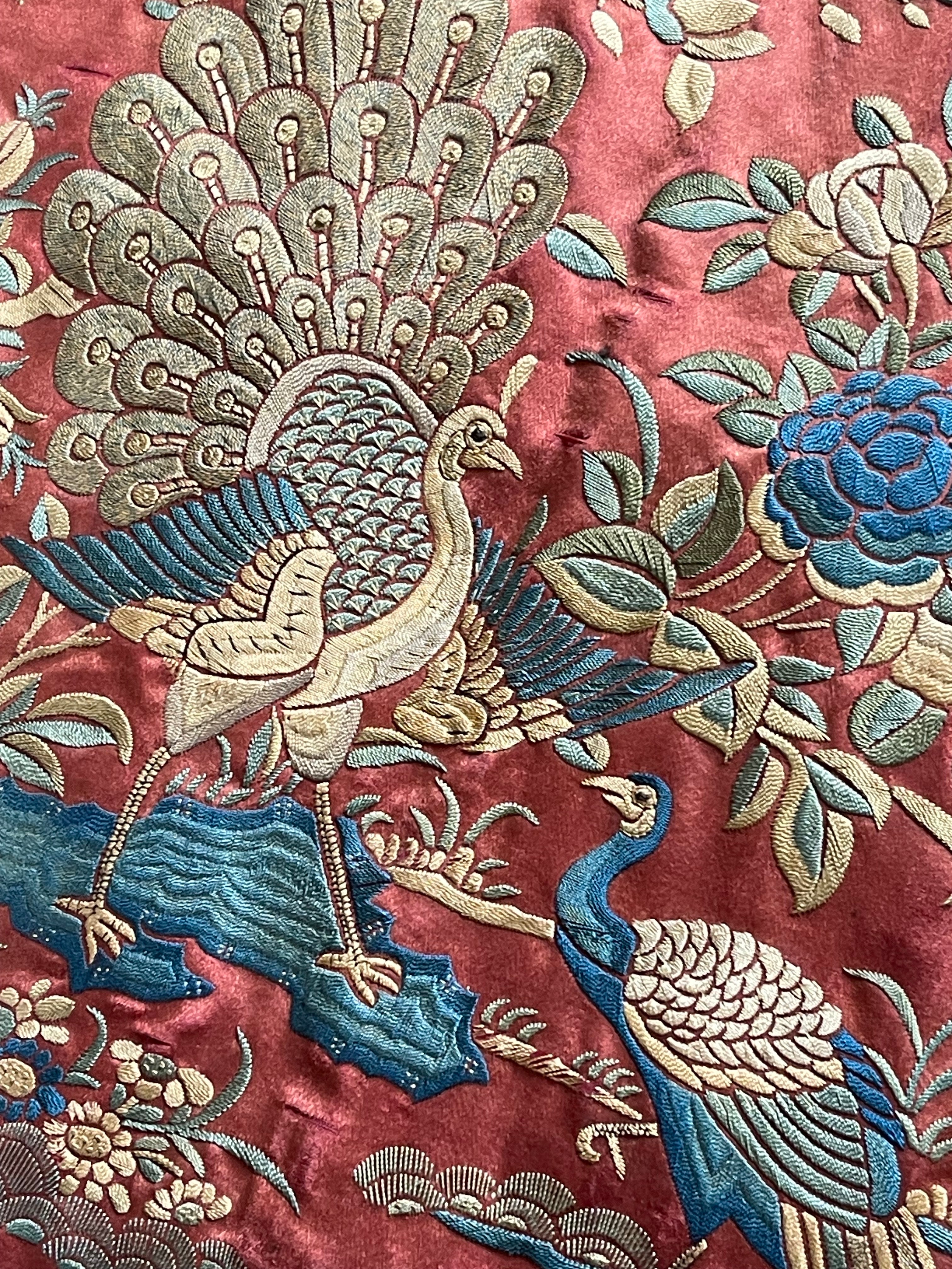 Antique Chinese Silk Embroidery Banners