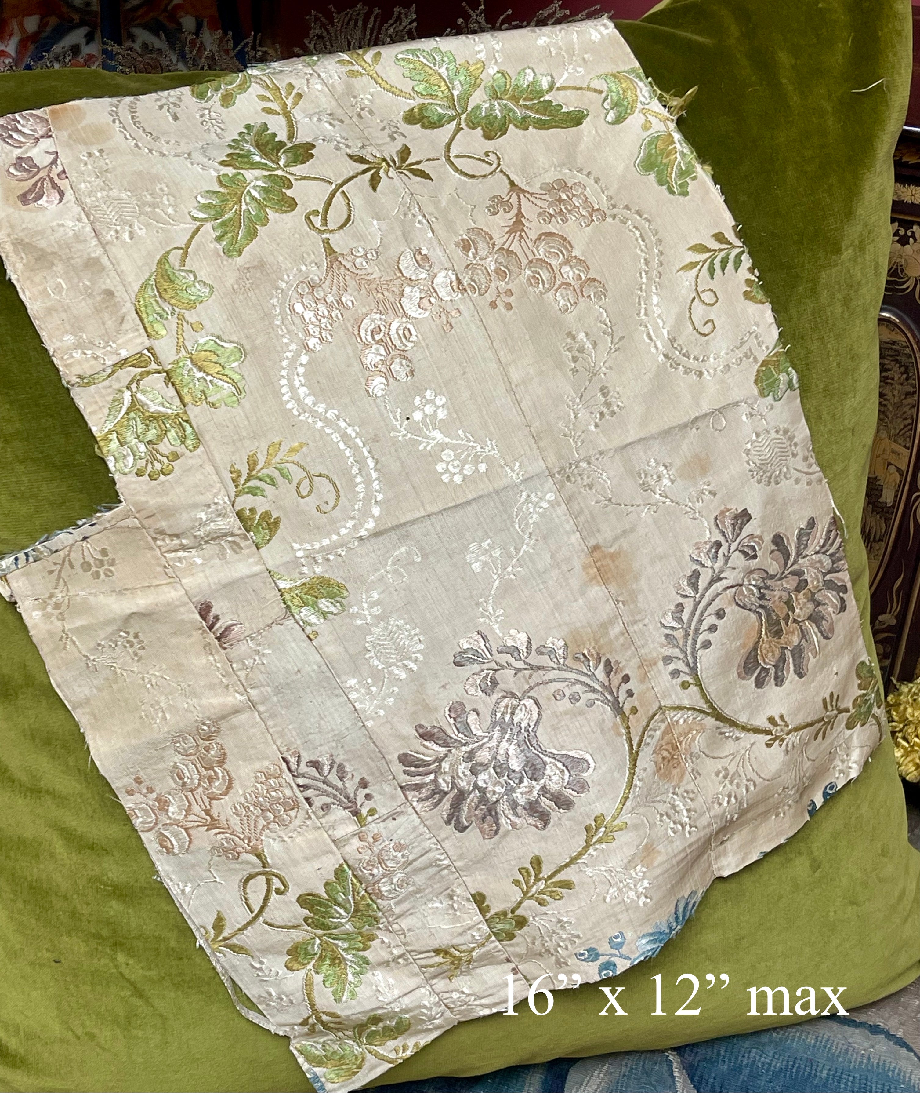 18th Century English Spitalfields Silk Costume Panels