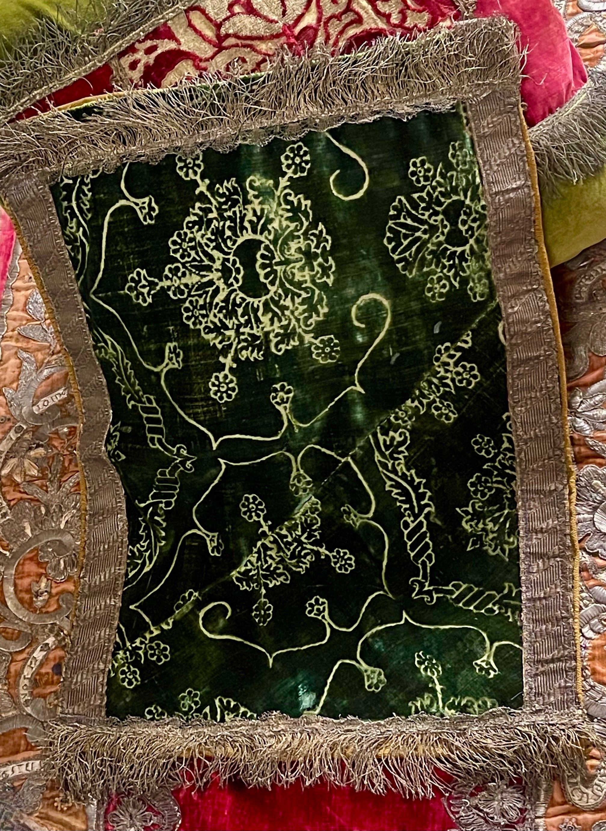 Ferronerie Silk Velvet Cover Pomegranate Design 15th Century