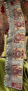 16th Century Valance Renaissance Silk Velvet Pomegranates