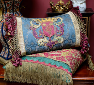 Antique Heraldic Cushion