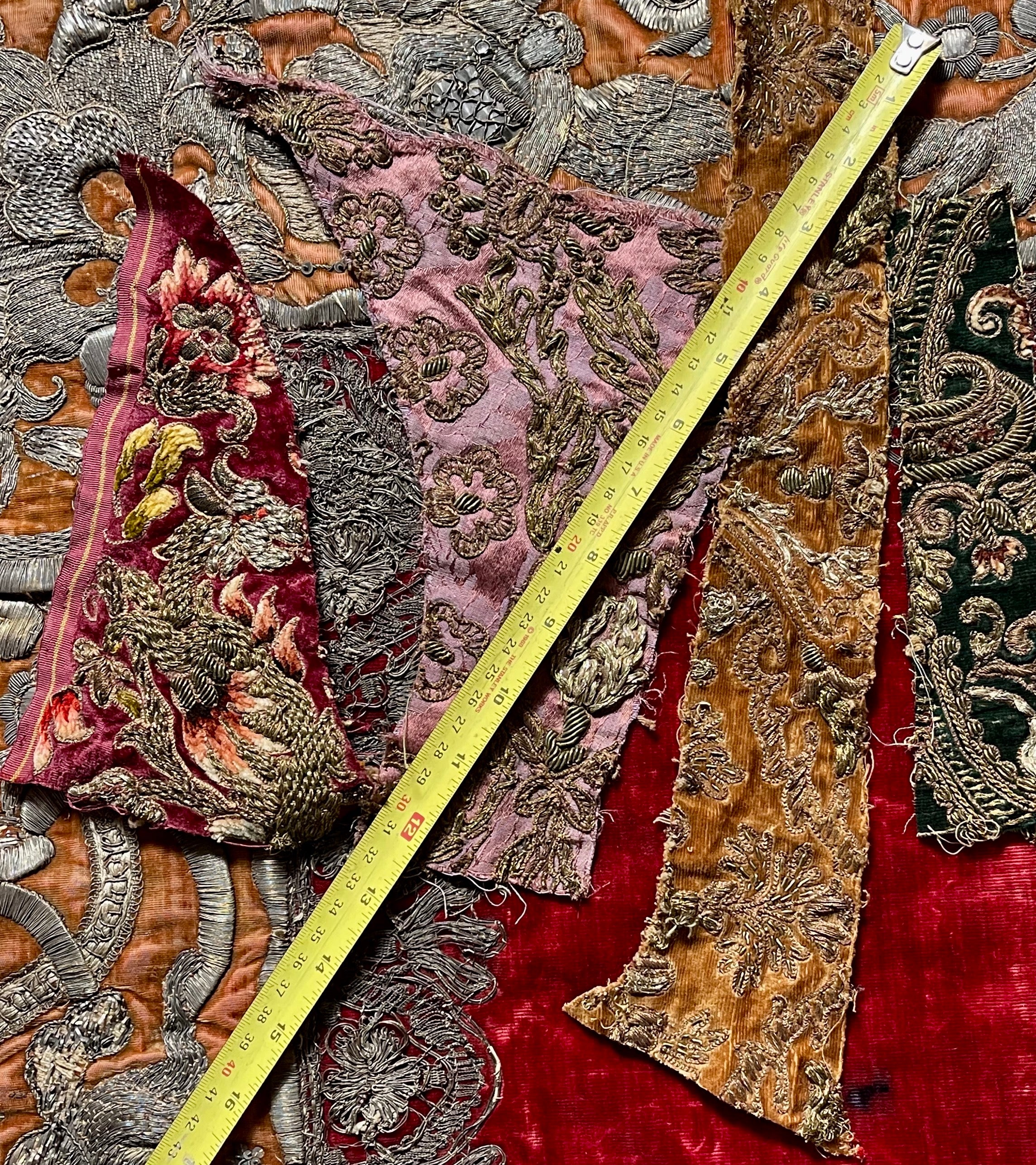 Antique Metallic Embroidered Silk and Velvet Project Group
