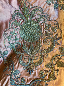 Antique Ottoman Metallic Embroidered Silk Cover