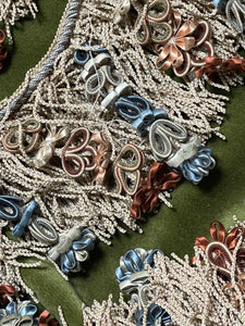 Antique French Wired Silk Passementerie Tassel Trim