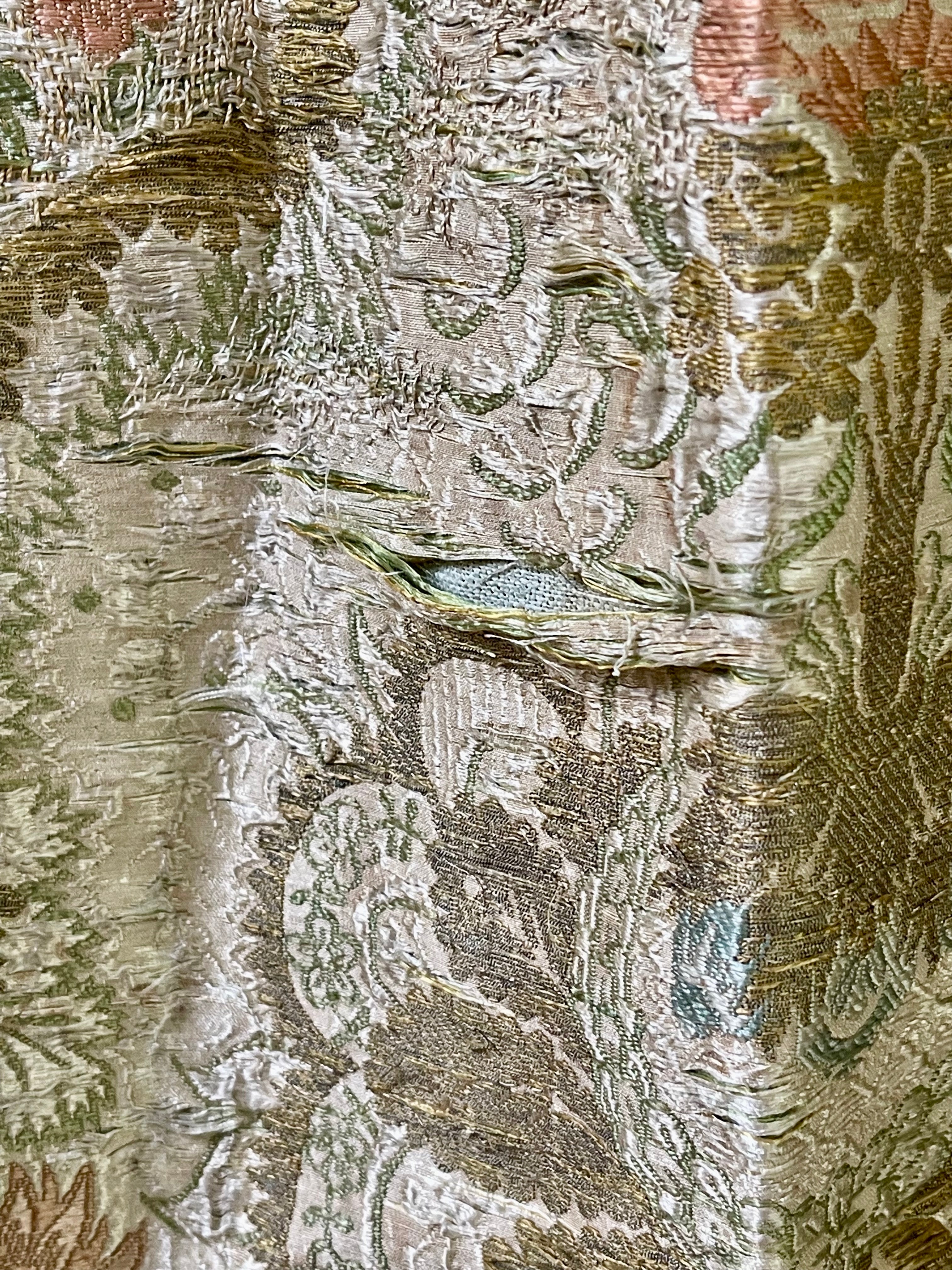 18th Century French Silk Brocade Cover