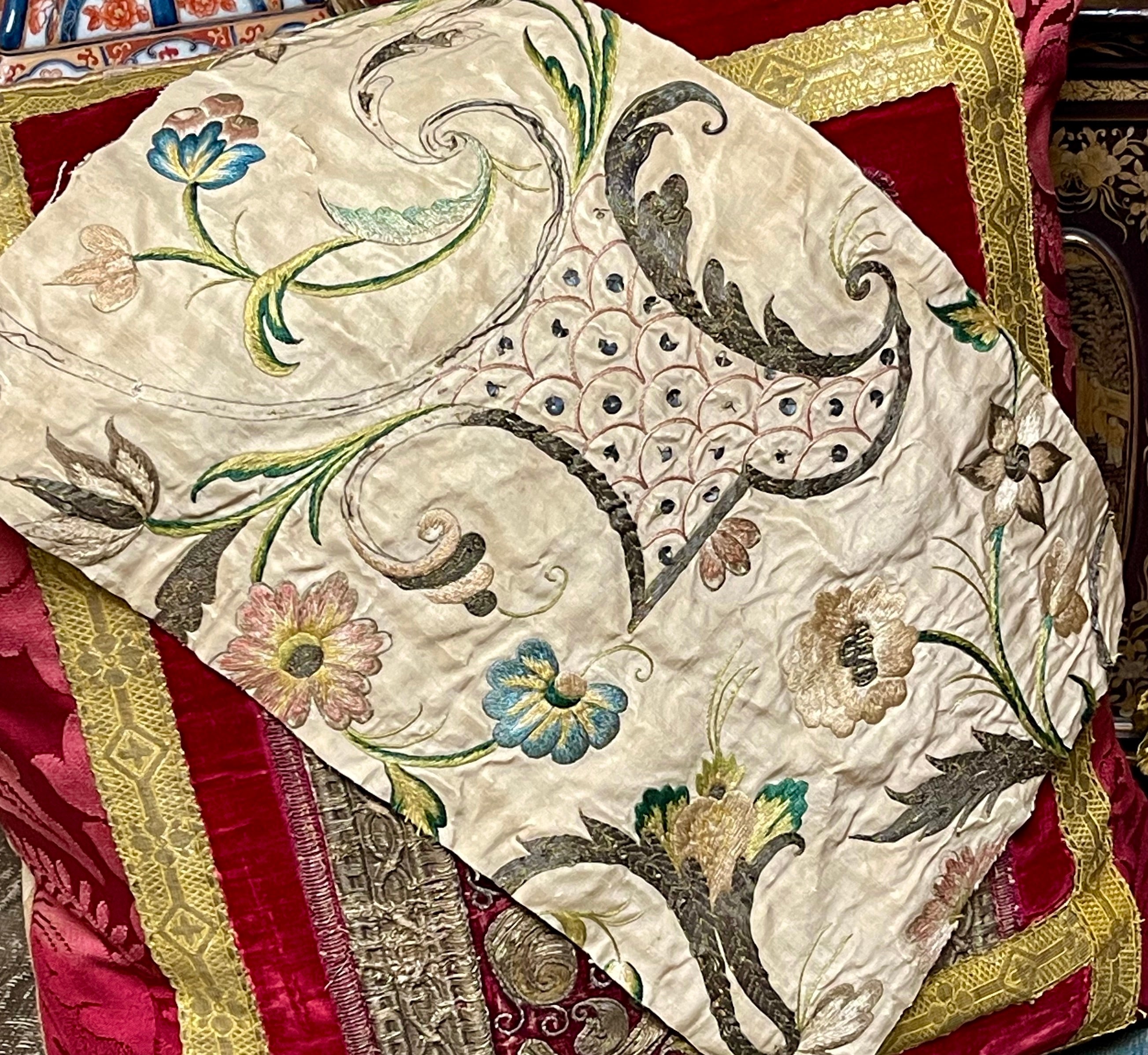 17th Century Embroidery Panel