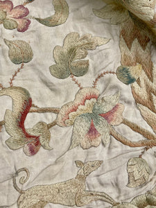 18th Century Crewelwork Tree of Life Panel