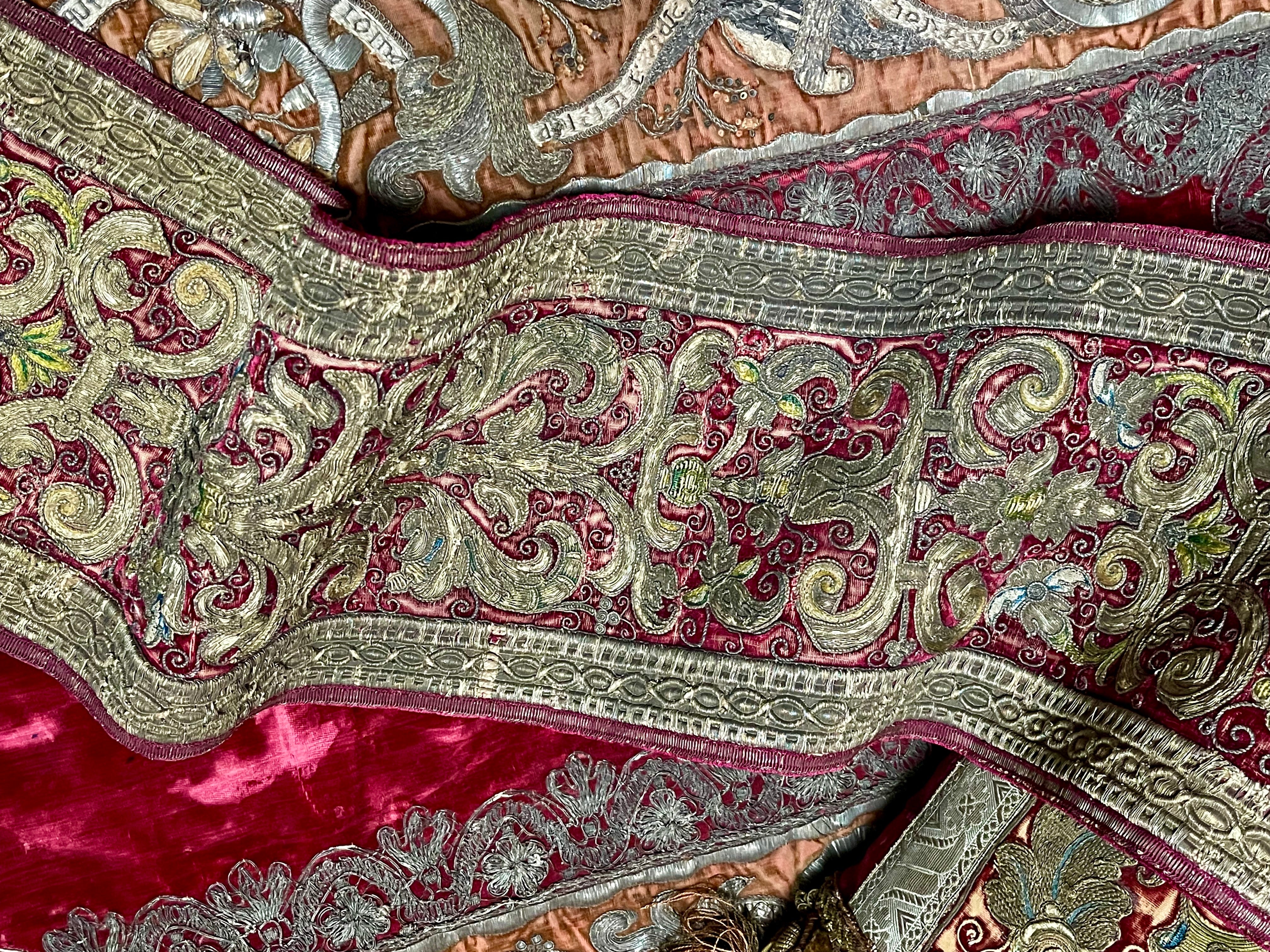 Late 16th Early 17th Silk Velvet Embroidered Panel