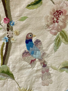 Antique Crewel Work Bed Cover Arts and Crafts