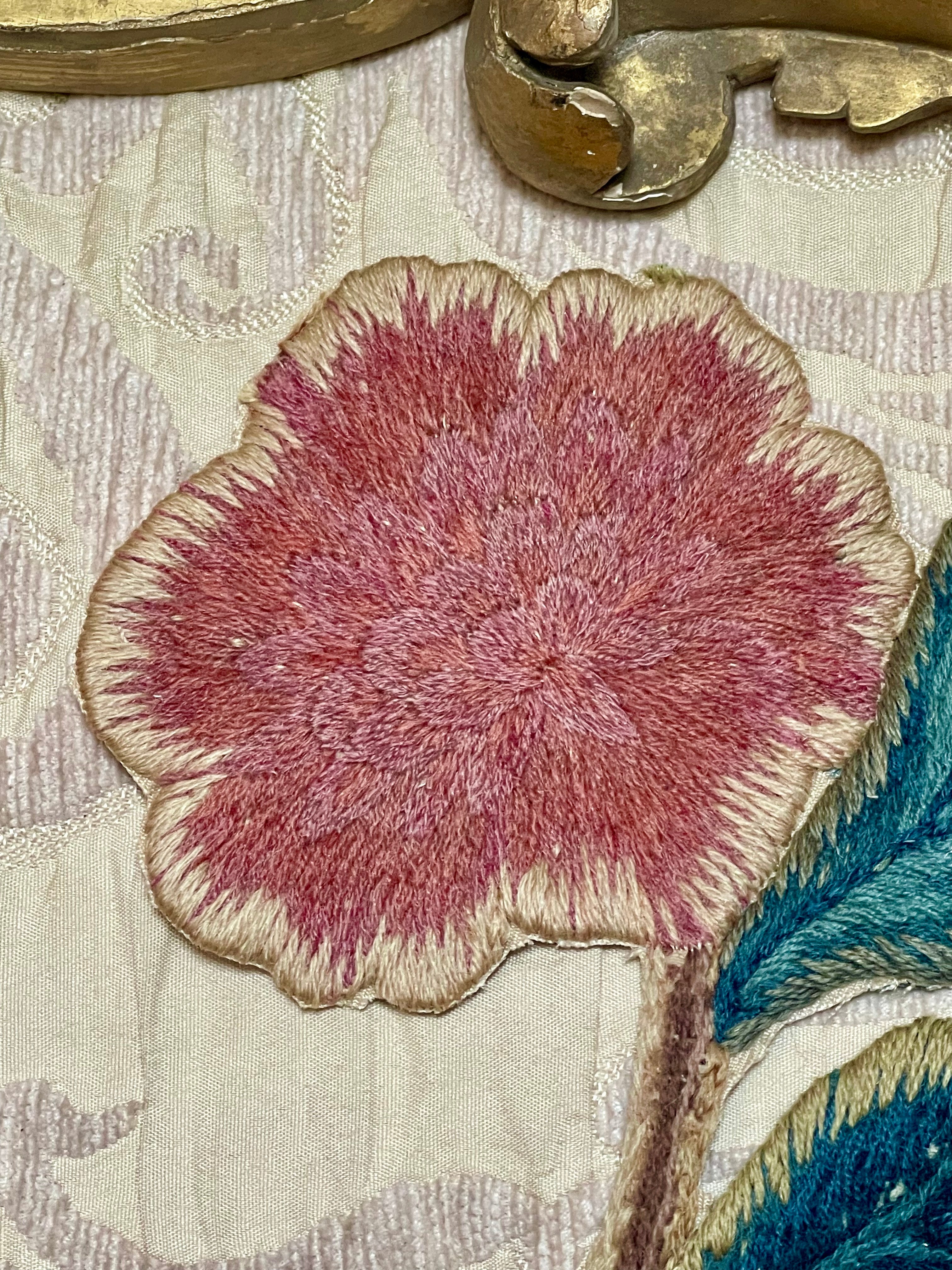 17th Century Crewelwork Applique