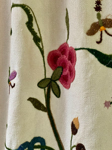 Crewelwork Tree of Life Panel Circa 1950