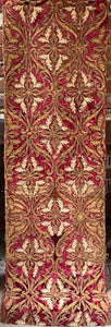 17th Century Venetian Baroque Silk Velvet Appliqued Panel