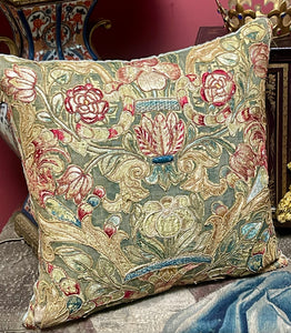 17th Century Embroidery Bespoke Hand Made Pillow