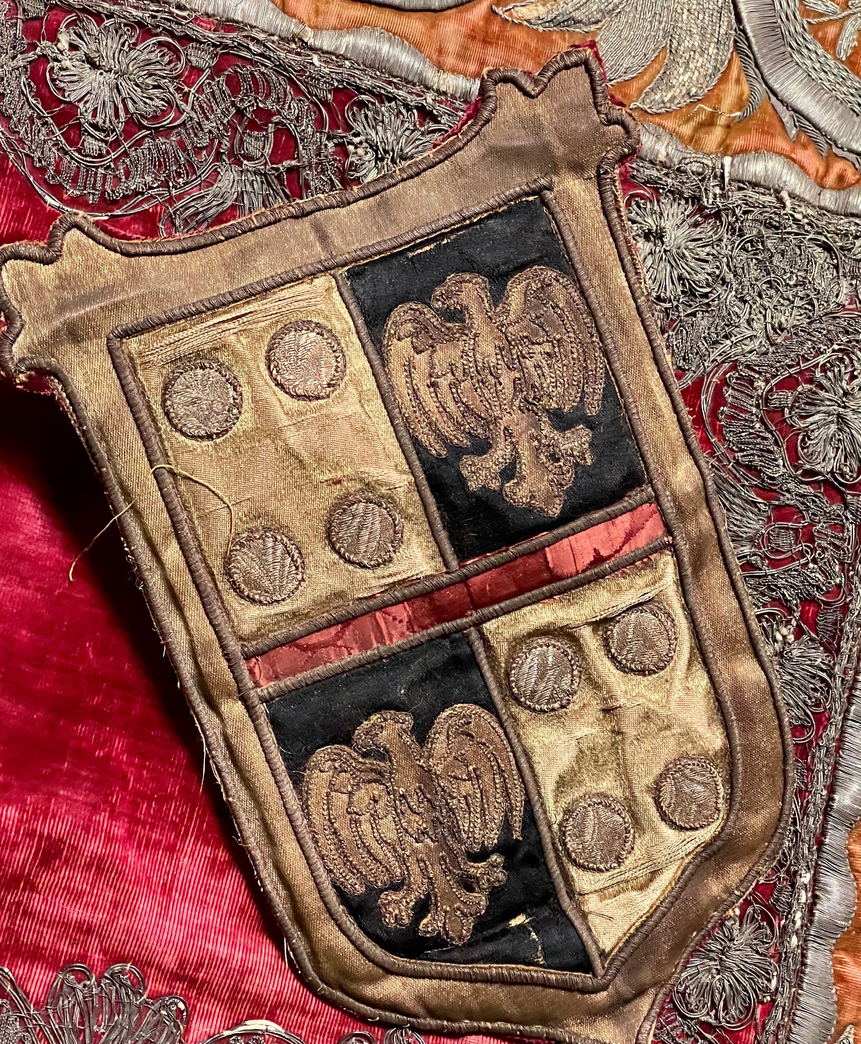 18th Century Embroidered Coat of Arms