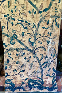 17th Century English Crewel Work Curtain