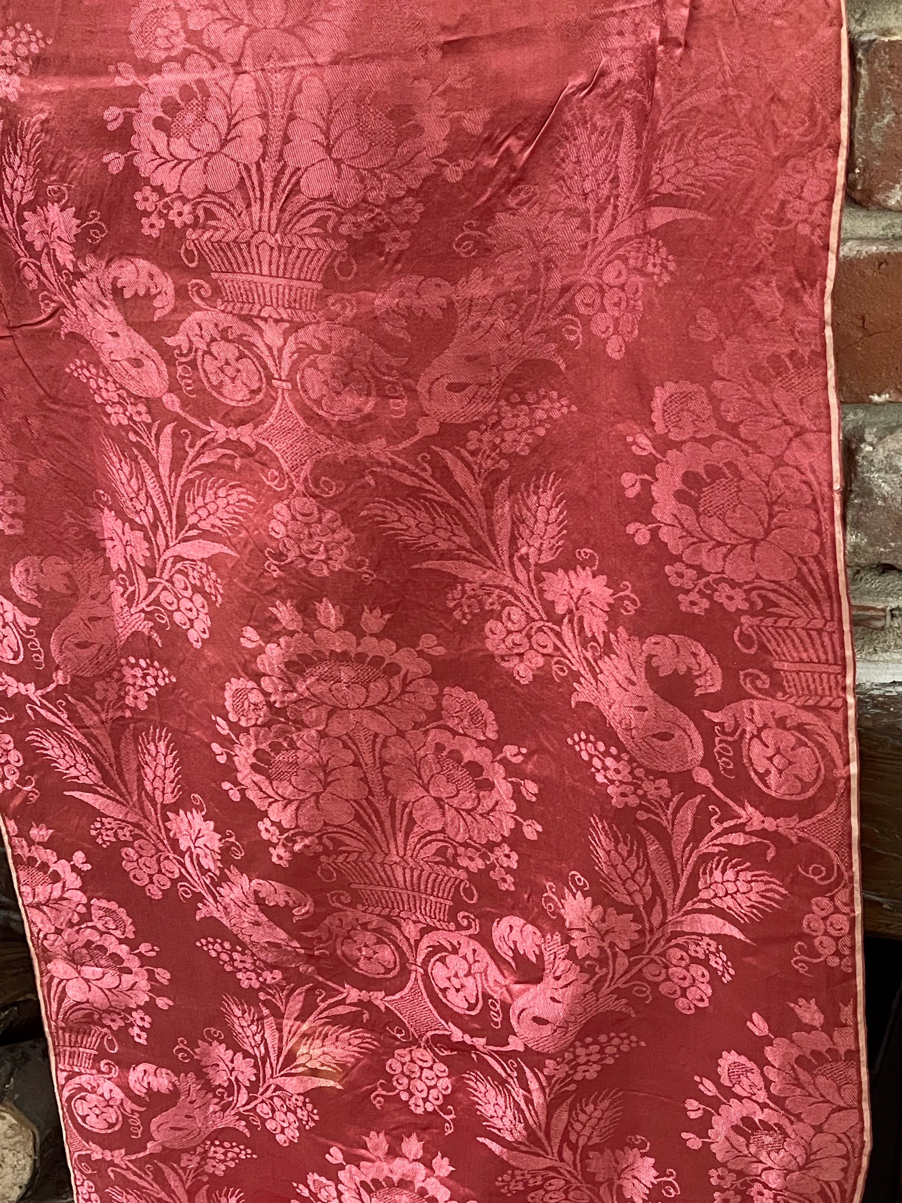 18th Century French Silk Brocade Panel