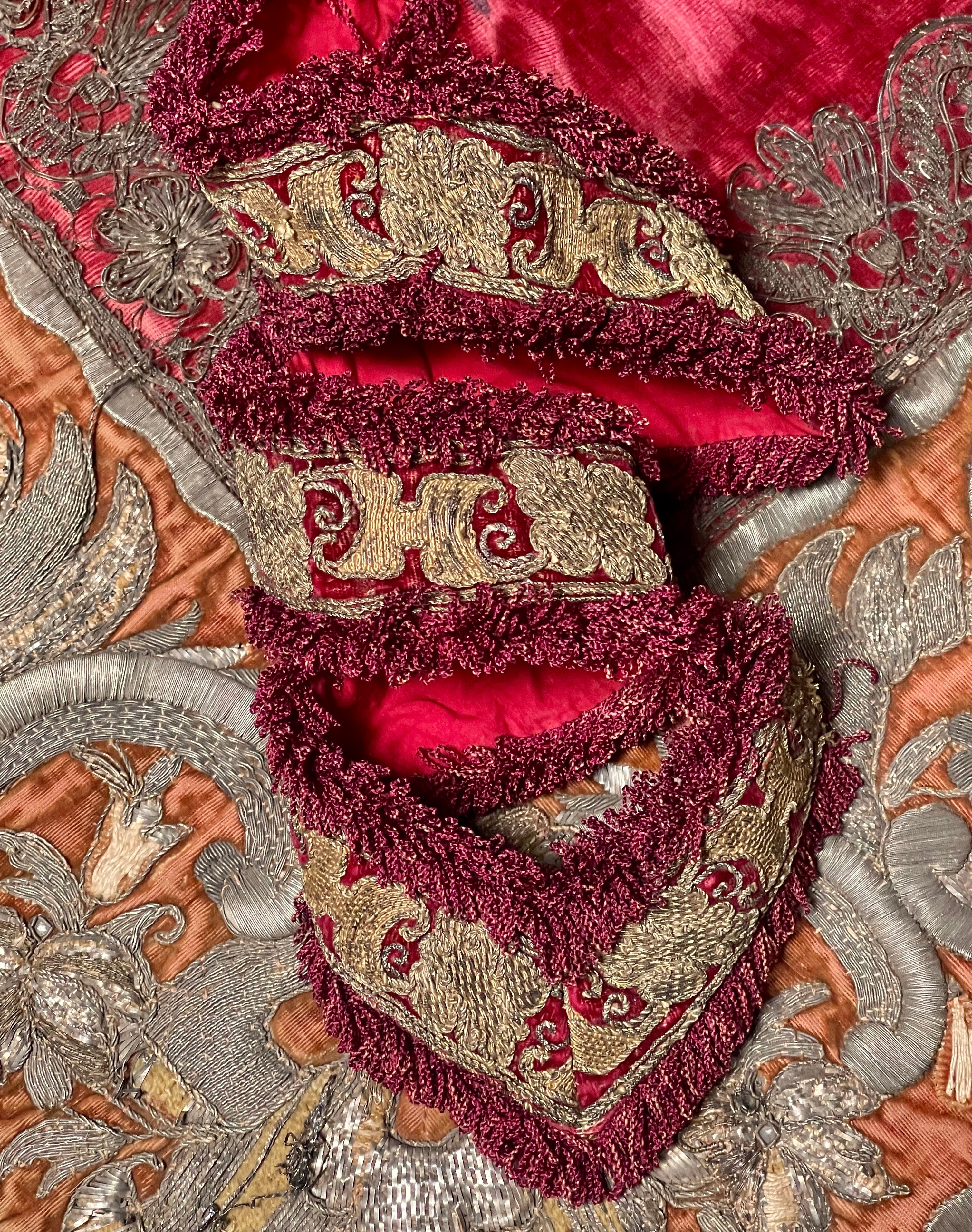 17th Century Venetian Silk and Metal Thread Trim