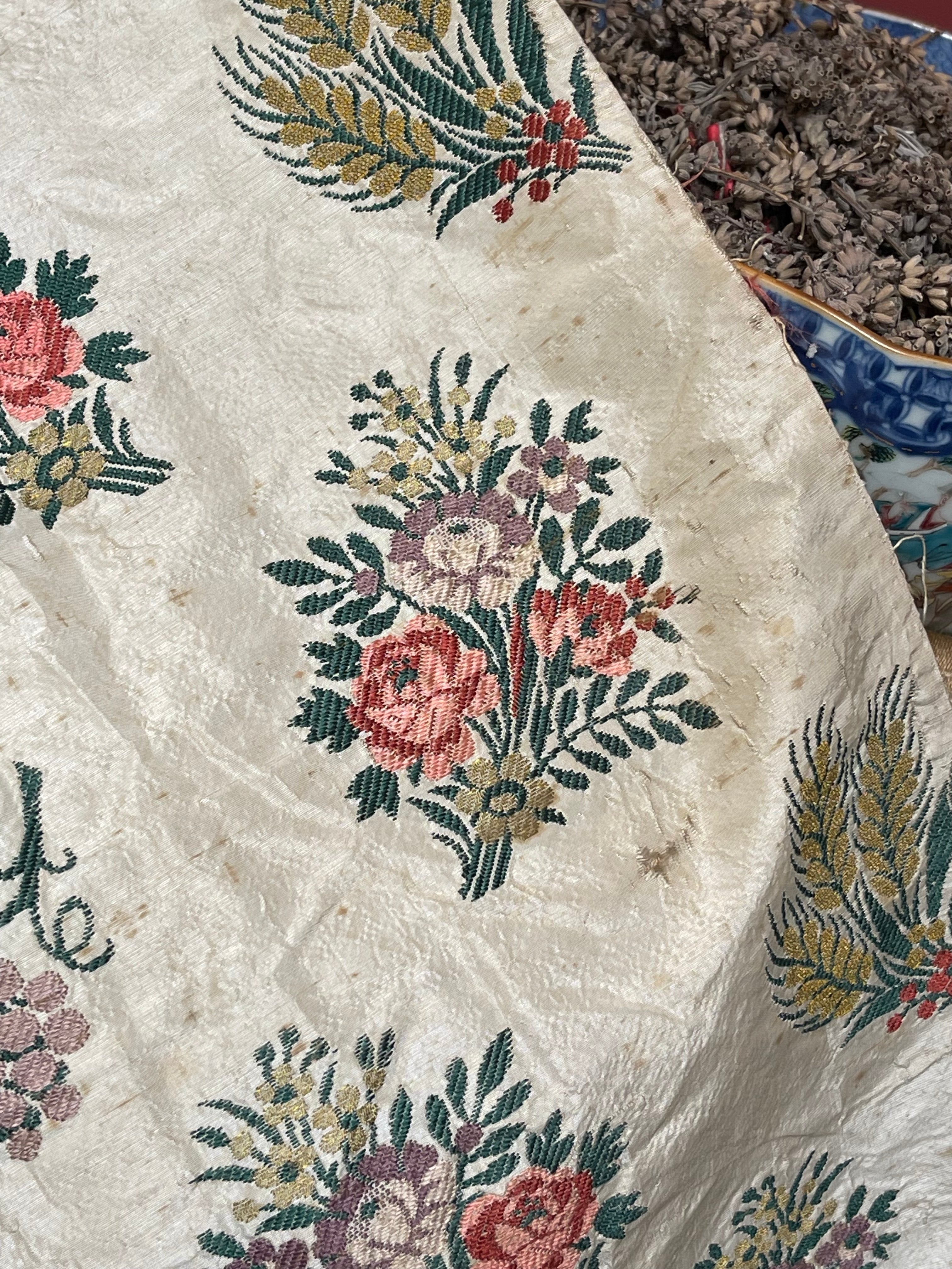 18th Century Silk Brocade Costume Panel