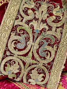 Renaissance Embroidered Velvet Panel