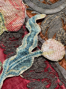 18th Century Embroidered Floral Slip