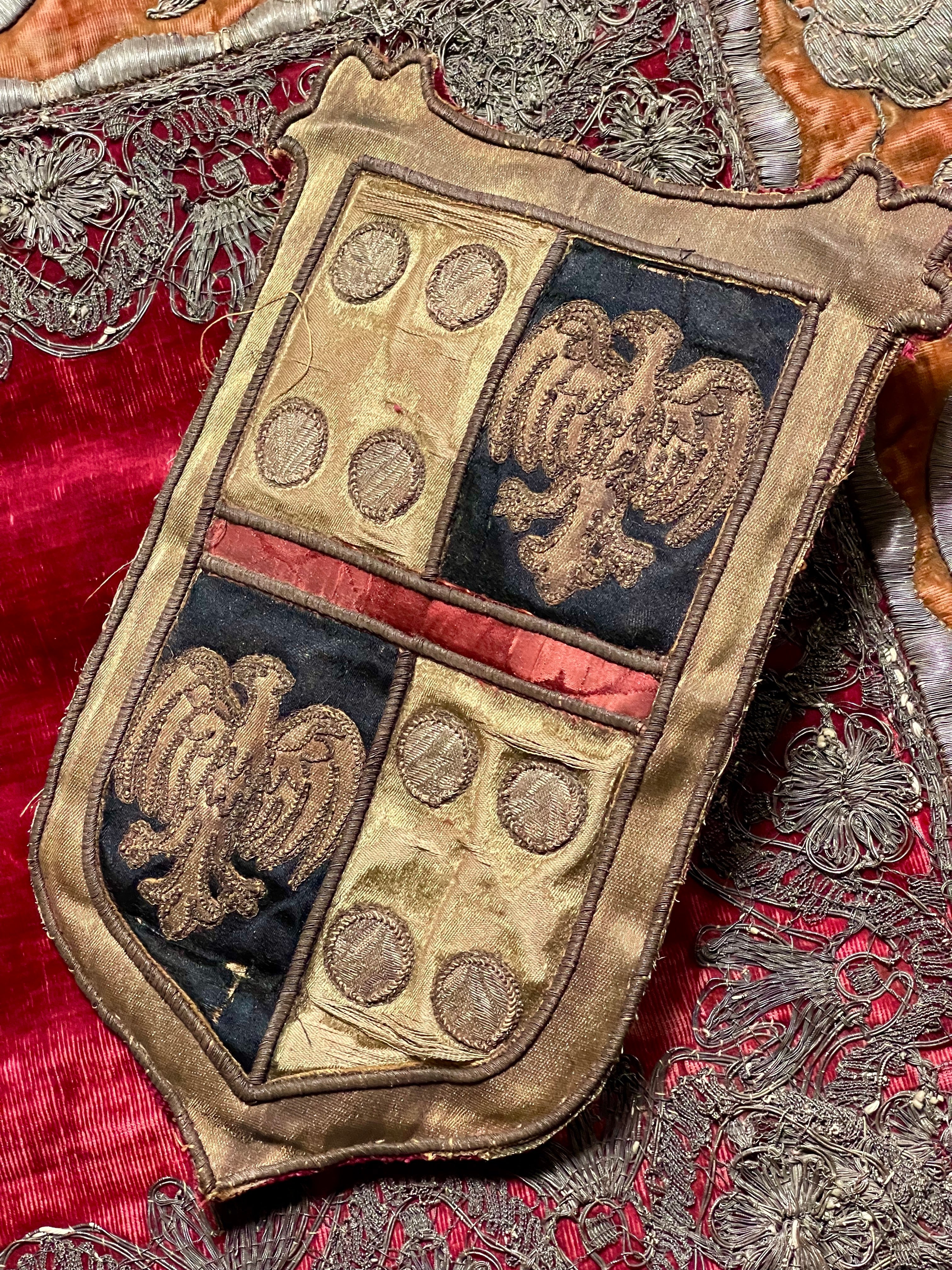 18th Century Embroidered Coat of Arms