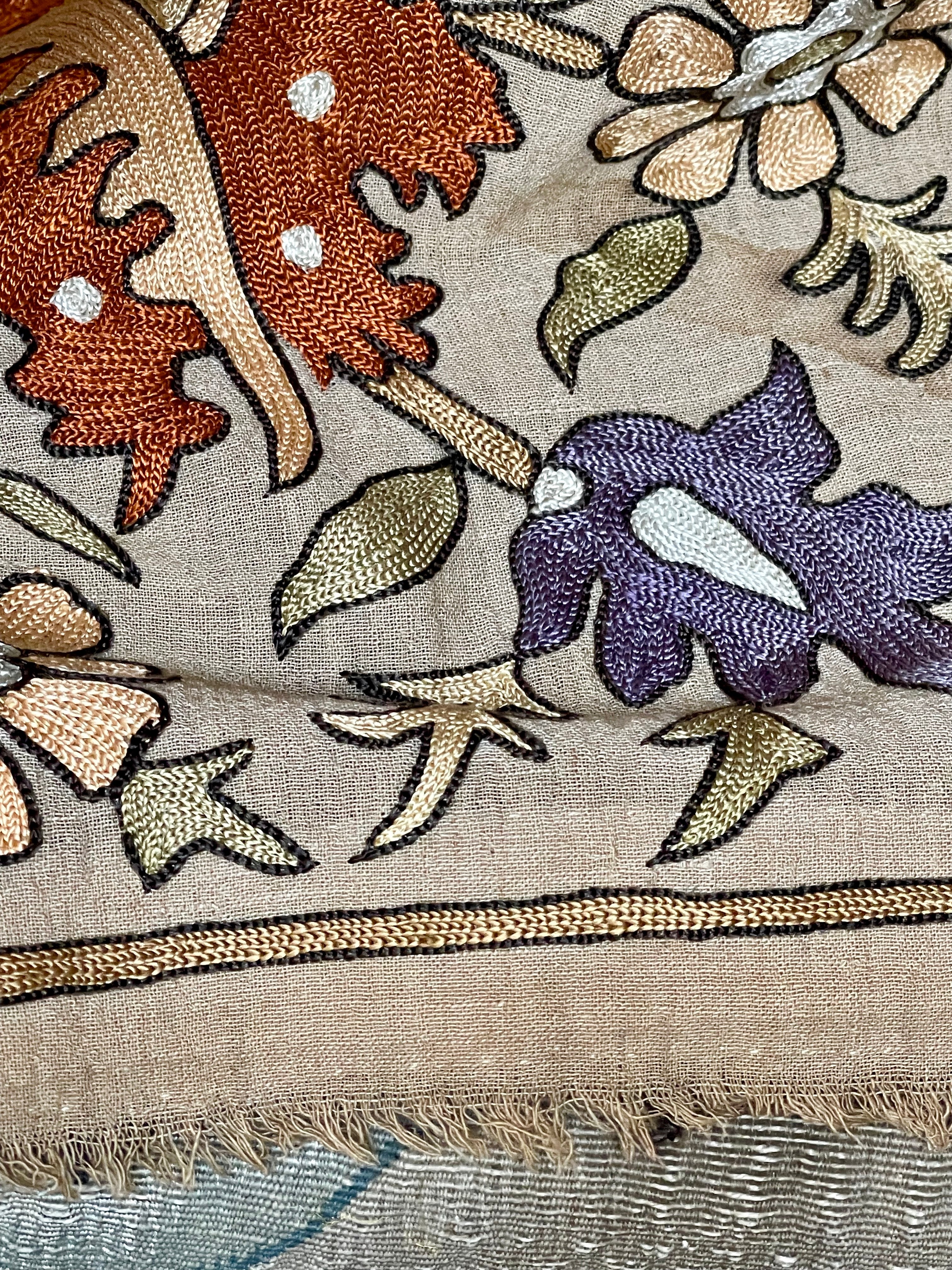 Antique Suzani Uzbek Embroidered Textiles