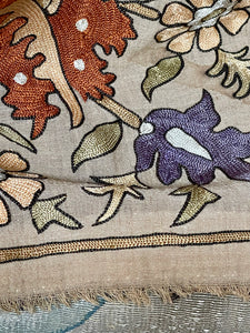 Antique Suzani Uzbek Embroidered Textiles