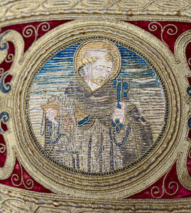 16th Century Embroidery Roundel St Peter