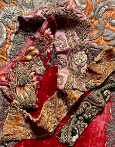 Antique Metallic Embroidered Silk and Velvet Project Group