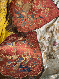 Antique Chinese Silk Embroidery Banners