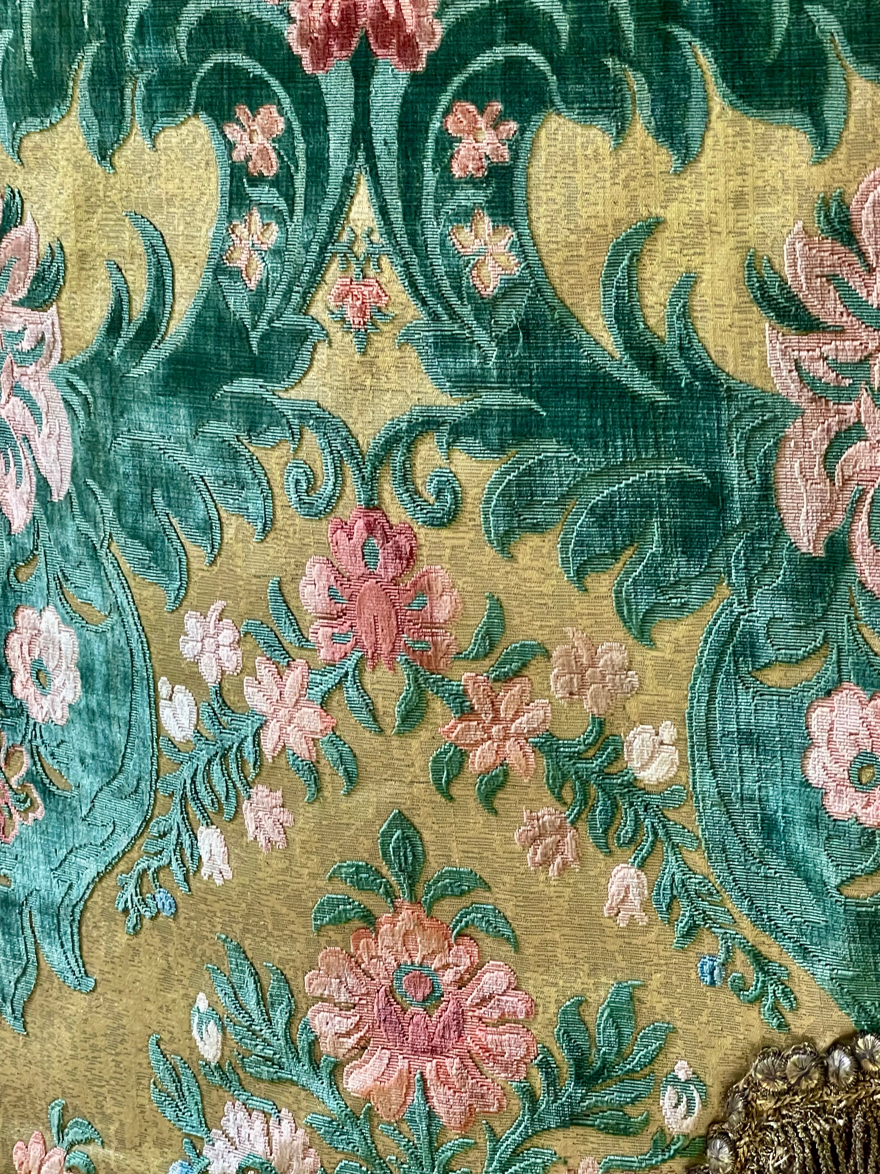 Antique Genoa Velvet Panel Jardiniere Deign
