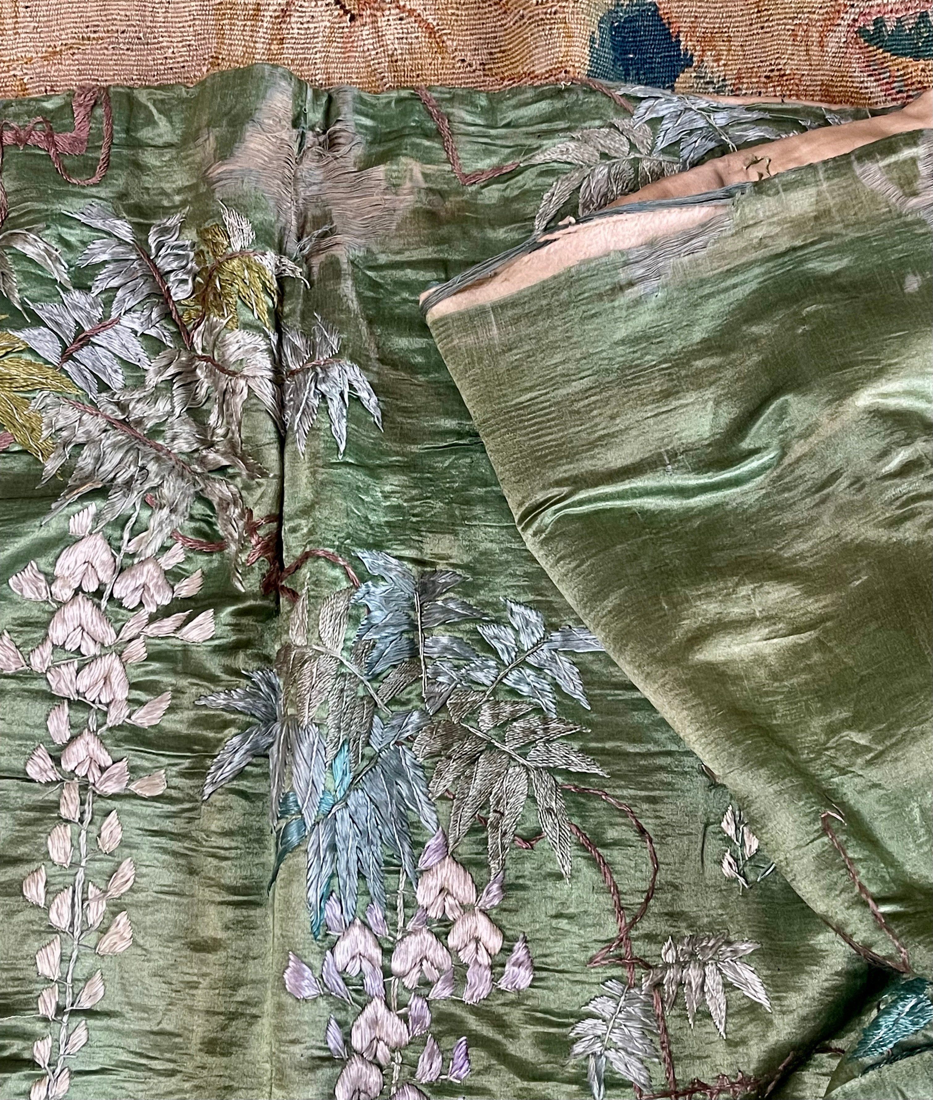 Antique Japanese Embroidered Silk Cover