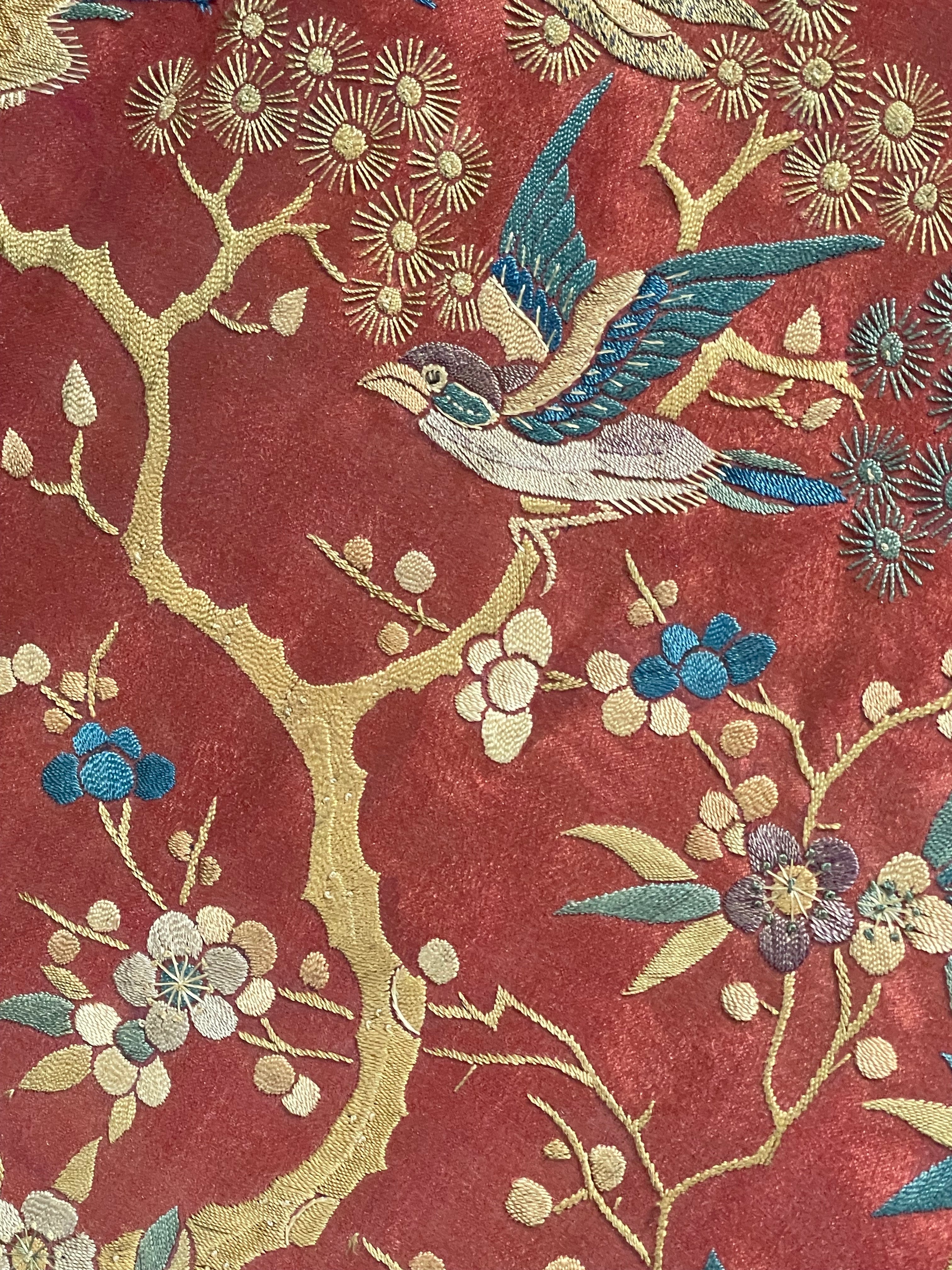 Antique Chinese Silk Embroidery Banners