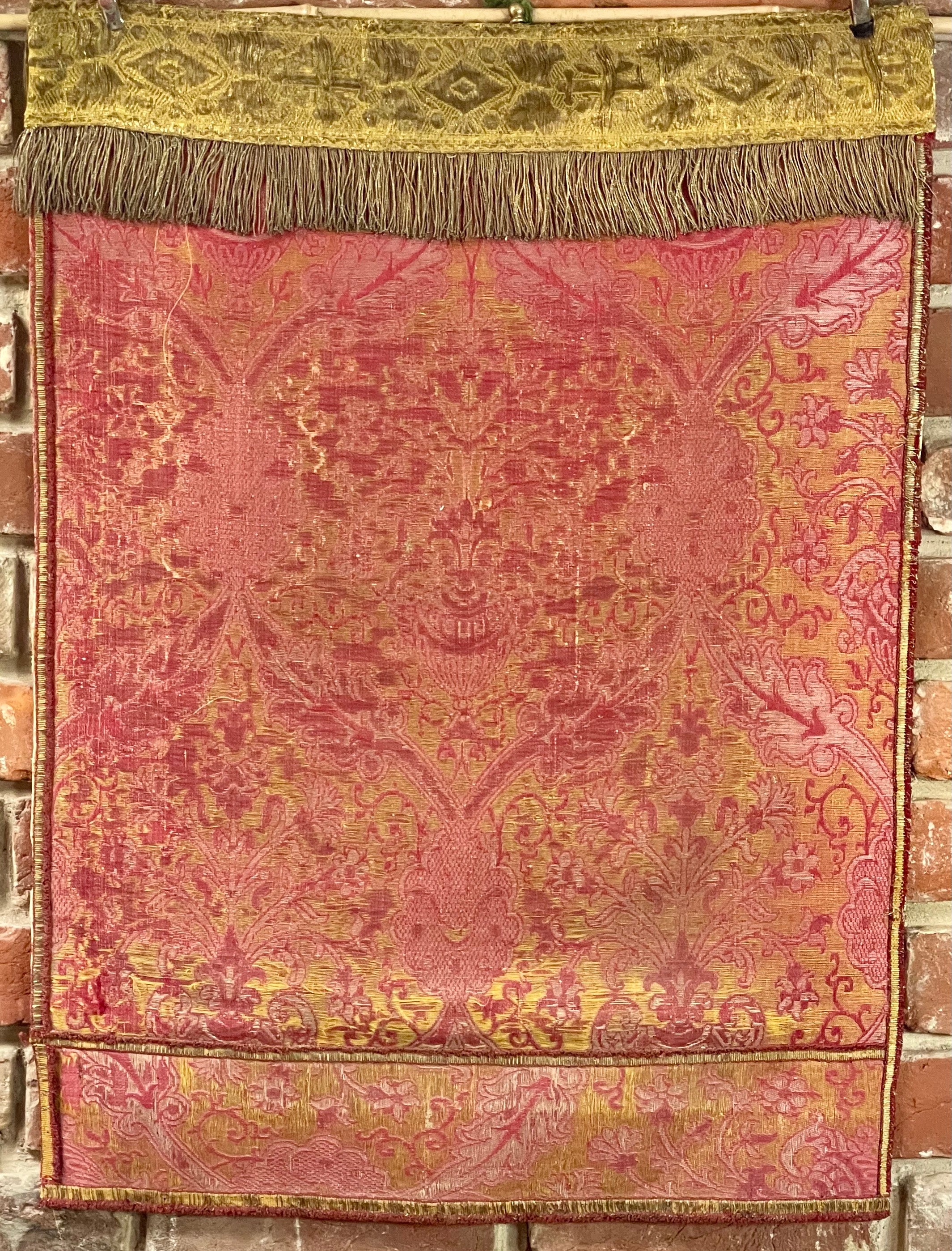 16th Century Italian Silk  Lampas  Panel