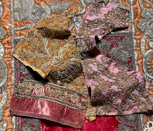 Antique Metallic Embroidered Silk and Velvet Project Group