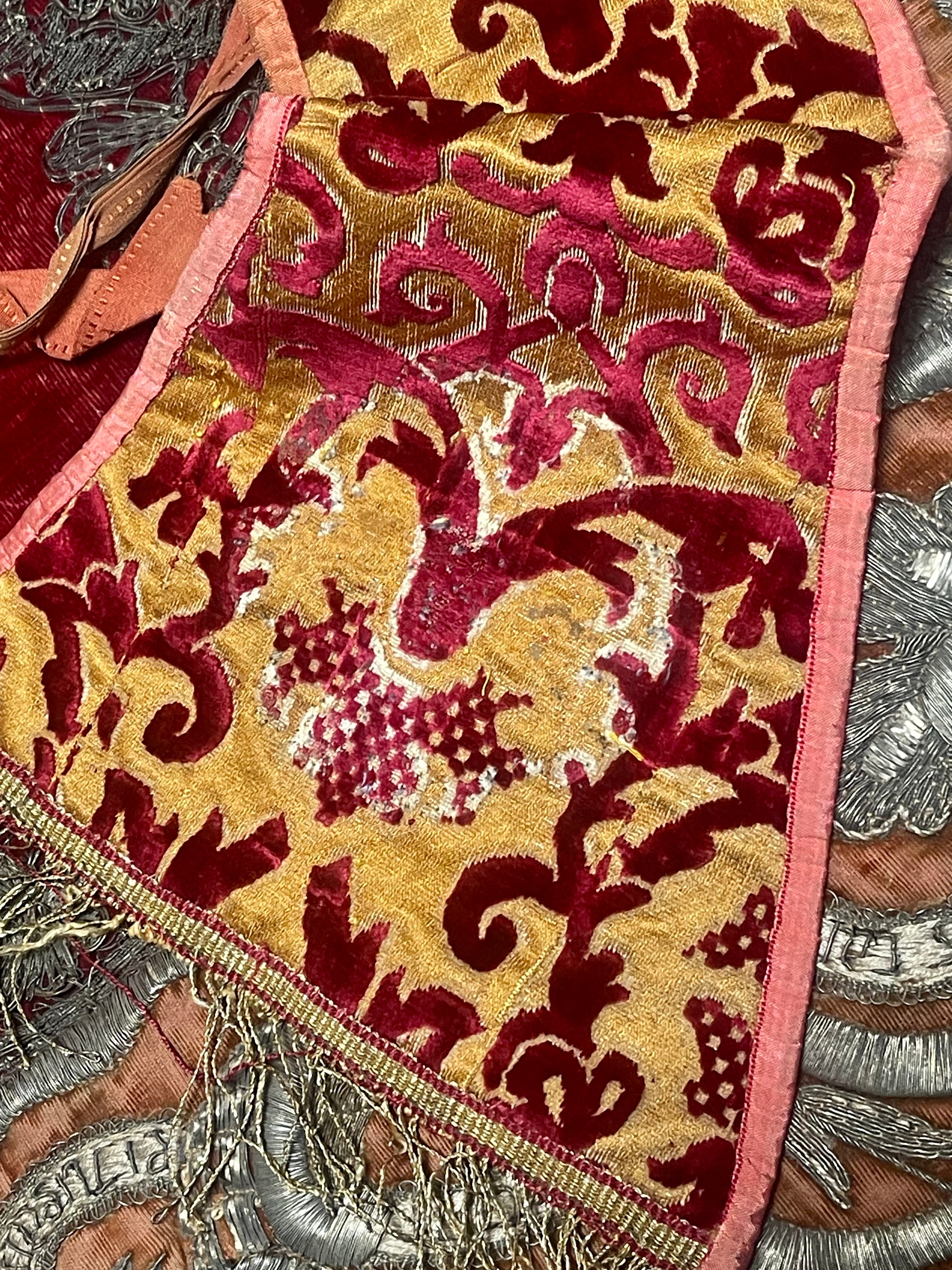 17th Century Silk Velvet Vestment Maniple